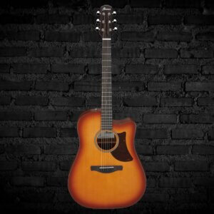 Ibanez AAD50CELBS Advanced Acoustic-electric Guitar- Light Brown Sunburst Open Pore