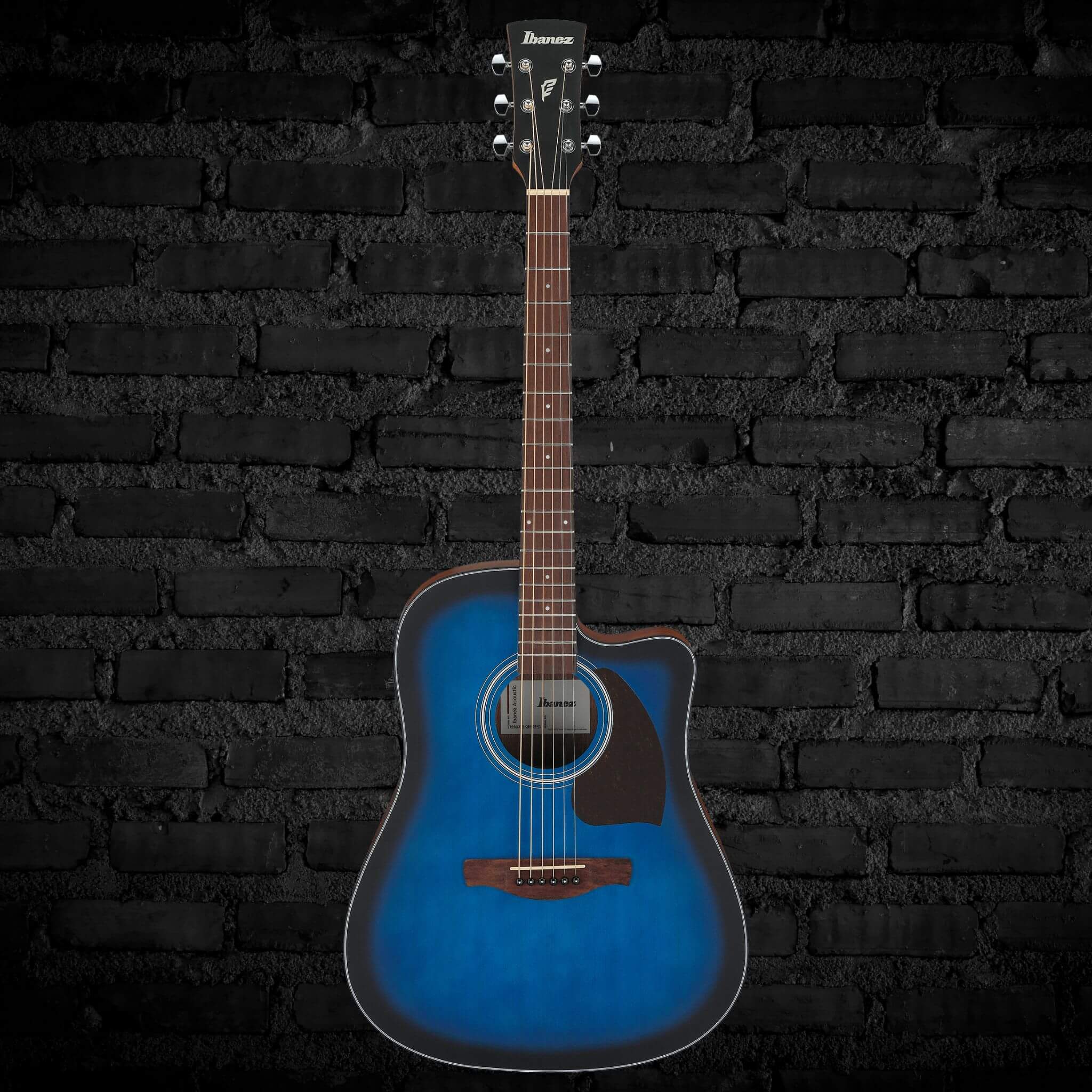 Ibanez PF50CE Acoustic-electric Guitar - Open-pore Trans Blue Sunburst